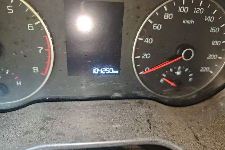 Used Kia K2 2017 Sedan 1.4L Manual Transmission GLS Odometer Close Up
