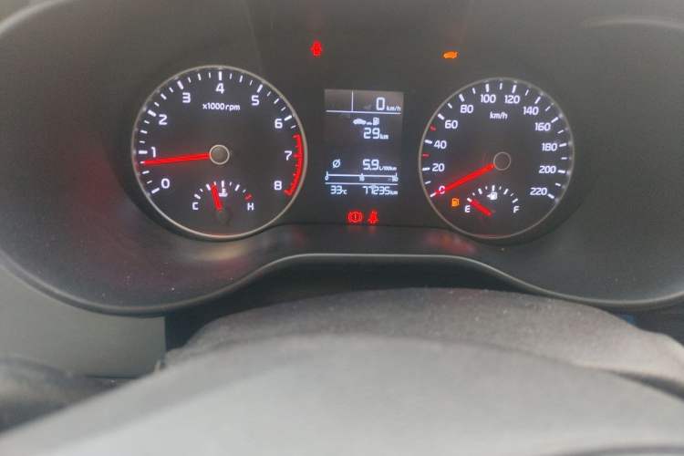 Used Kia K2 2017 Sedan 1.4L Manual Transmission 15th Anniversary Special Edition GLS Odometer Close Up