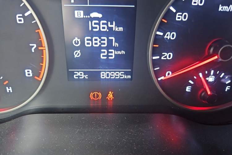 Used Kia K2 2017 Sedan 1.4L Automatic GLS Odometer Close Up