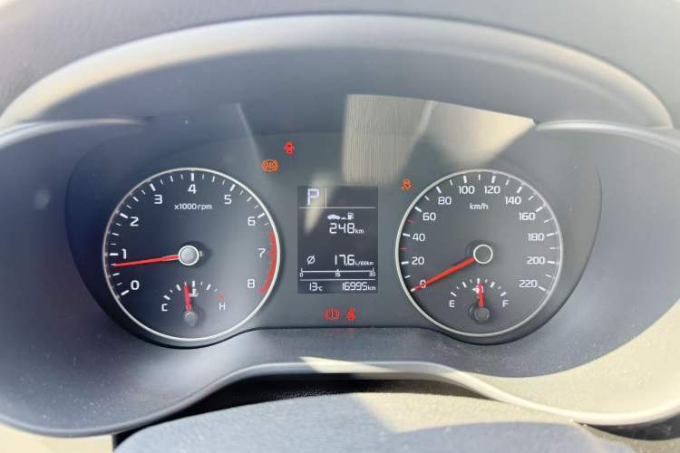 Used Kia K2 2017 Sedan 1.4L Automatic Transmission 15th Anniversary Special Edition GLS Odometer Close Up