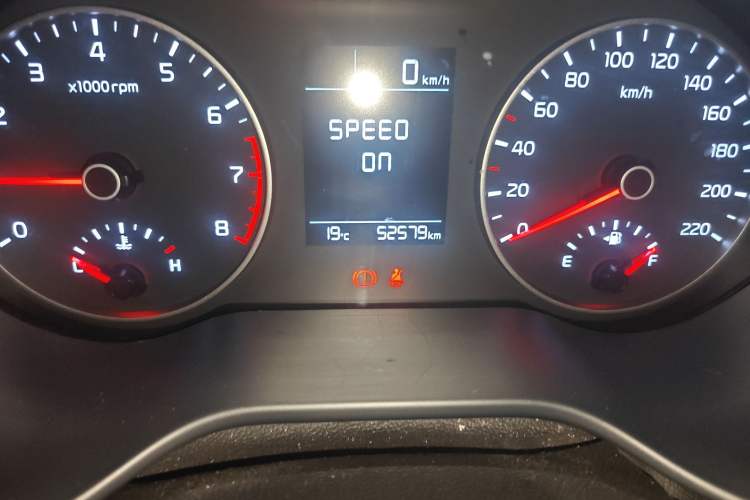 Used Kia K2 2017 Sedan 1.4L Manual Transmission GLS Odometer Close Up