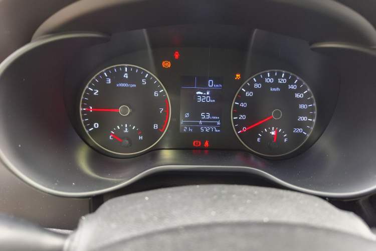 Used Kia K2 2017 Sedan 1.4L Manual Transmission 15th Anniversary Special Edition GLS Odometer Close Up
