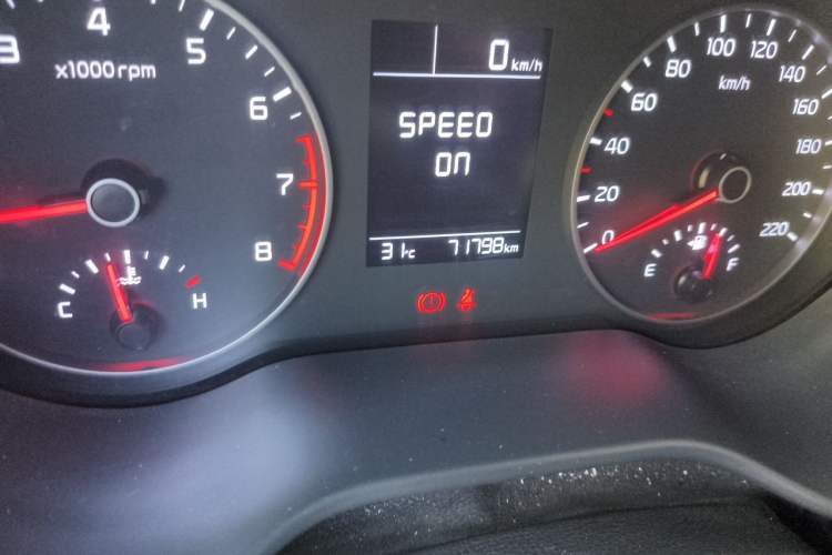 Used Kia K2 2017 Sedan 1.4L Manual Transmission GLS Odometer Close Up