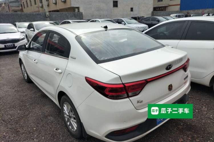 Used Kia K2 2017 Sedan 1.4L Manual Transmission 15th Anniversary Special Edition GLS Rear Left 45 Deg