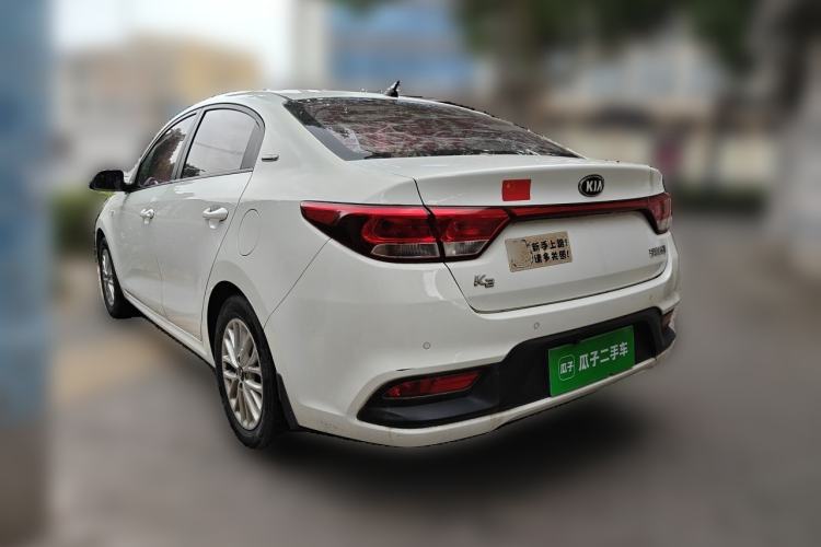 Used Kia K2 2017 Sedan 1.4L Manual Transmission 15th Anniversary Special Edition GLS Rear Left 45 Deg