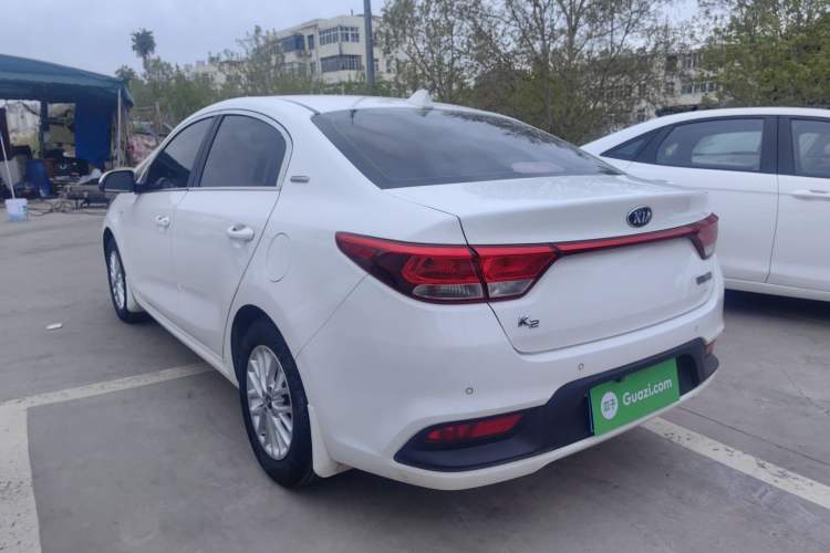 Used Kia K2 2017 Sedan 1.4L Manual Transmission 15th Anniversary Special Edition GLS Rear Left 45 Deg