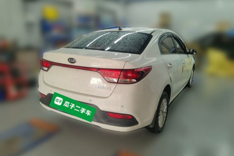 Used Kia K2 2017 Sedan 1.4L Manual Transmission 15th Anniversary Special Edition GLS Rear Right 45 Deg