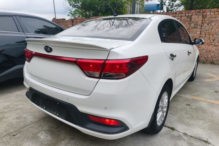 Used Kia K2 2017 Sedan 1.4L Manual Transmission 15th Anniversary Special Edition GLS Rear Right 45 Deg