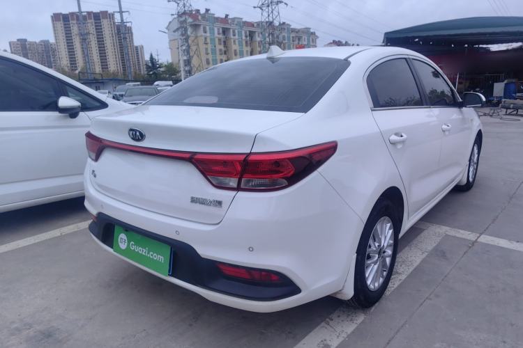 Used Kia K2 2017 Sedan 1.4L Manual Transmission 15th Anniversary Special Edition GLS Rear Right 45 Deg