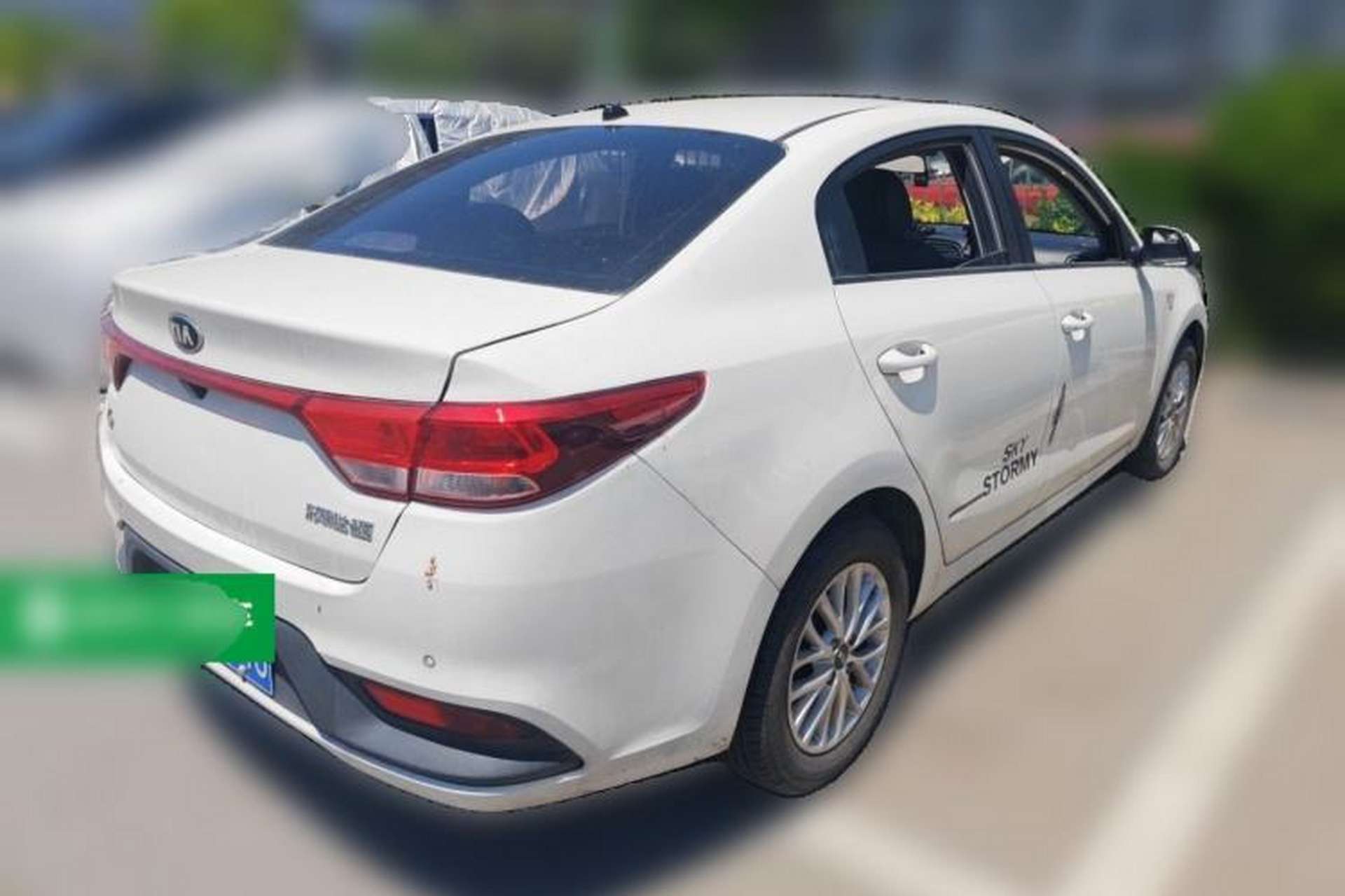 Used Kia K2 2017 Sedan 1.4L Automatic Transmission 15th Anniversary Special Edition GLS Rear Right 45 Deg
