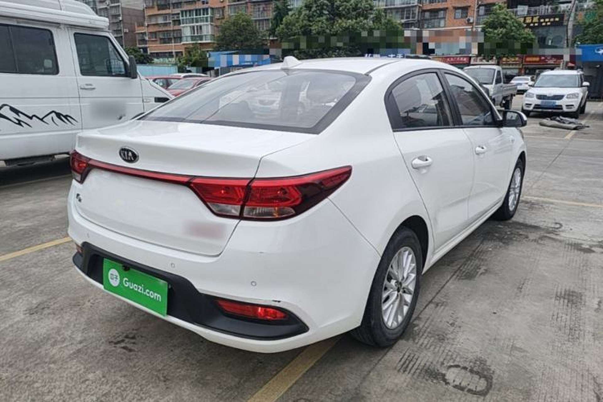 Used Kia K2 2017 Sedan 1.4L Manual Transmission 15th Anniversary Special Edition GLS Rear Right 45 Deg