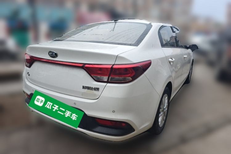 Used Kia K2 2017 Sedan 1.4L Manual Transmission 15th Anniversary Special Edition GLS Rear Right 45 Deg