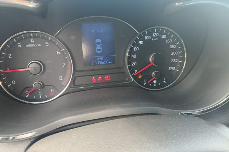 Used Kia K3 2013 1.6L Manual GLS Odometer Close Up