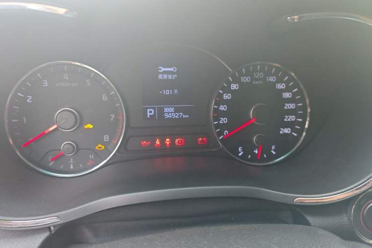 Used Kia K3 2013 1.6L Automatic DLX Odometer Close Up