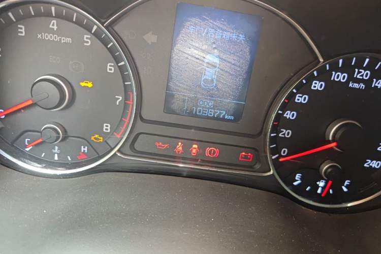 Used Kia K3 2013 1.6L Manual GLS Odometer Close Up