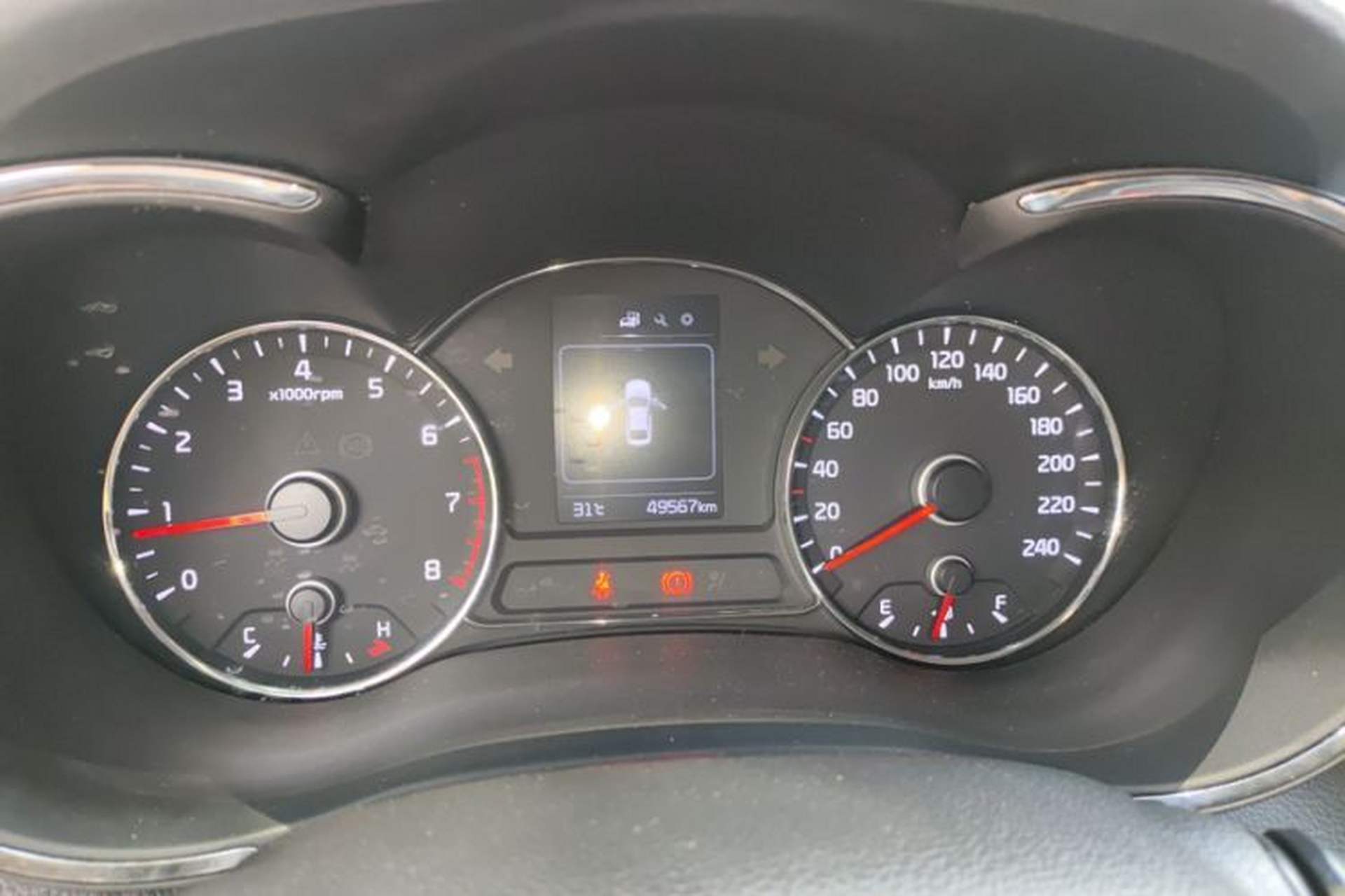 Used Kia K3 2016 1.6L Manual GL Odometer Close Up