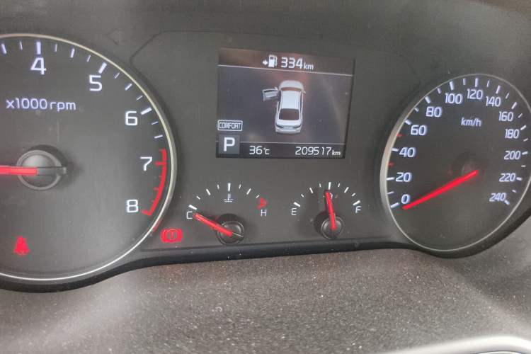 Used Kia K3 (Kai Shen) 2017 1.8L Automatic GLS Odometer Close Up