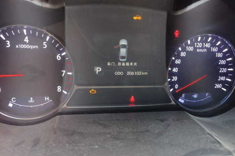 Used Kia K5 2012 2.4L Automatic DLX Odometer Close Up