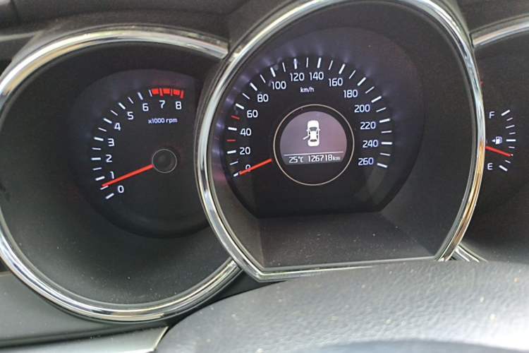 Used Kia K5 2015 2.0L Automatic GL Odometer Close Up