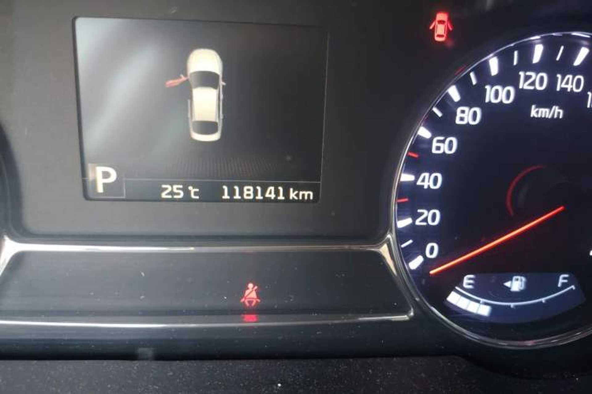 Used Kia K5 2015 2.0L Automatic LUX Odometer Close Up
