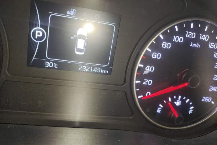 Used Kia K5 2016 1.6T Automatic LUX Odometer Close Up