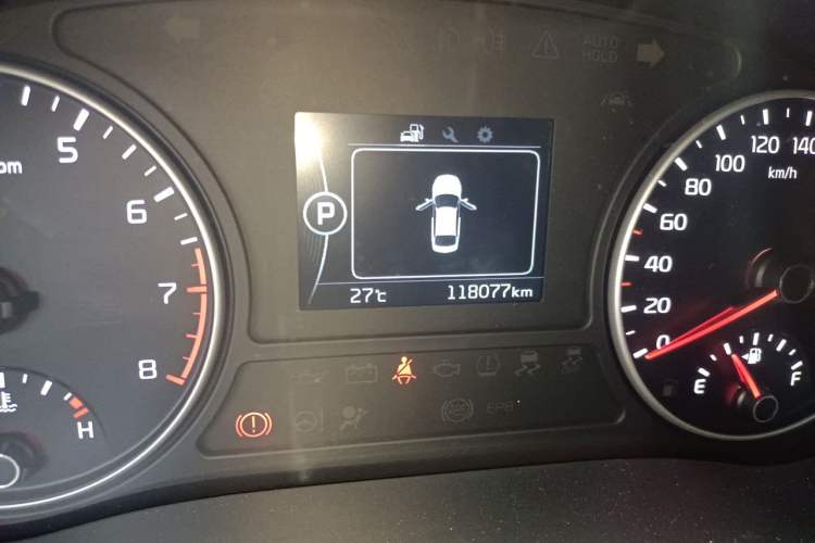 Used Kia K5 2016 1.6T Automatic LUX Odometer Close Up