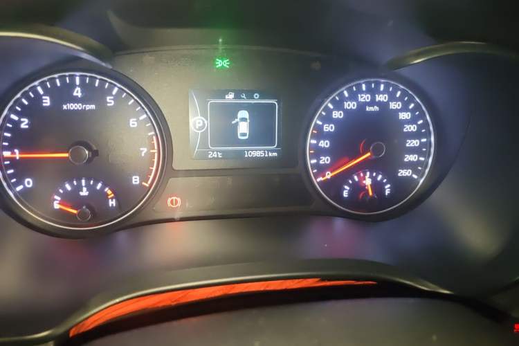 Used Kia K5 2016 1.6T Automatic LUX Odometer Close Up