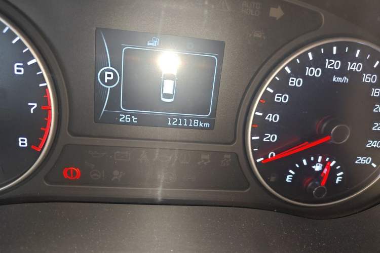 Used Kia K5 2016 1.6T Automatic LUX Odometer Close Up