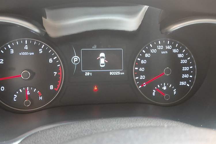 Used Kia K5 2016 2.0L Automatic LUX Odometer Close Up