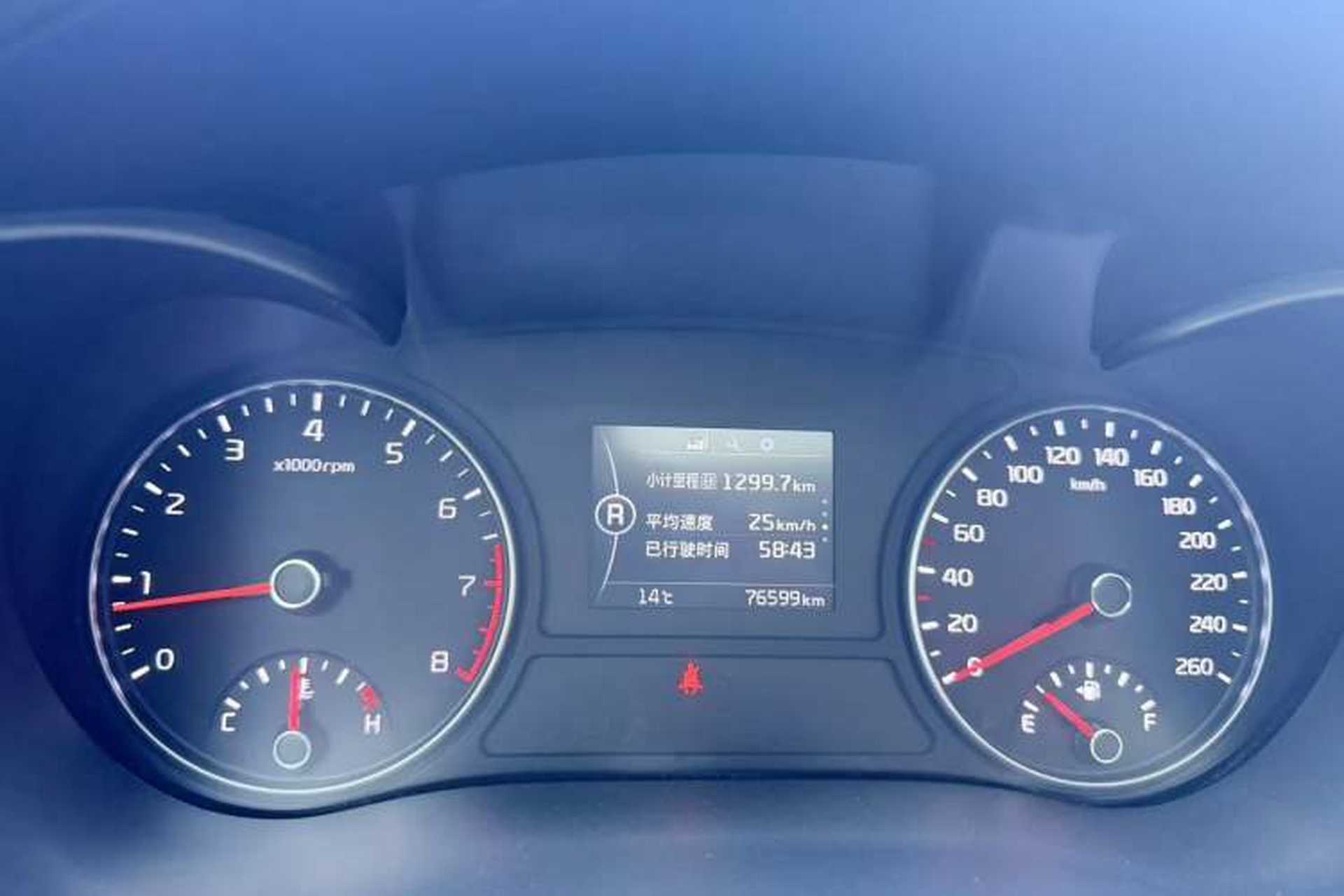 Used Kia K5 2016 1.6T Automatic LUX Odometer Close Up