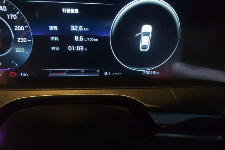Used Kia K5 2020 380T GT-Line Premium Edition Odometer Close Up