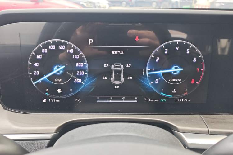 Used Kia K5 2021 380T GT-Line Refreshed Edition Odometer Close Up