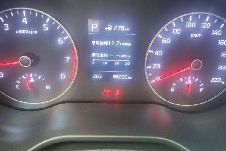 Used Kia KX Cross 2017 1.4L AT GLS Odometer Close Up