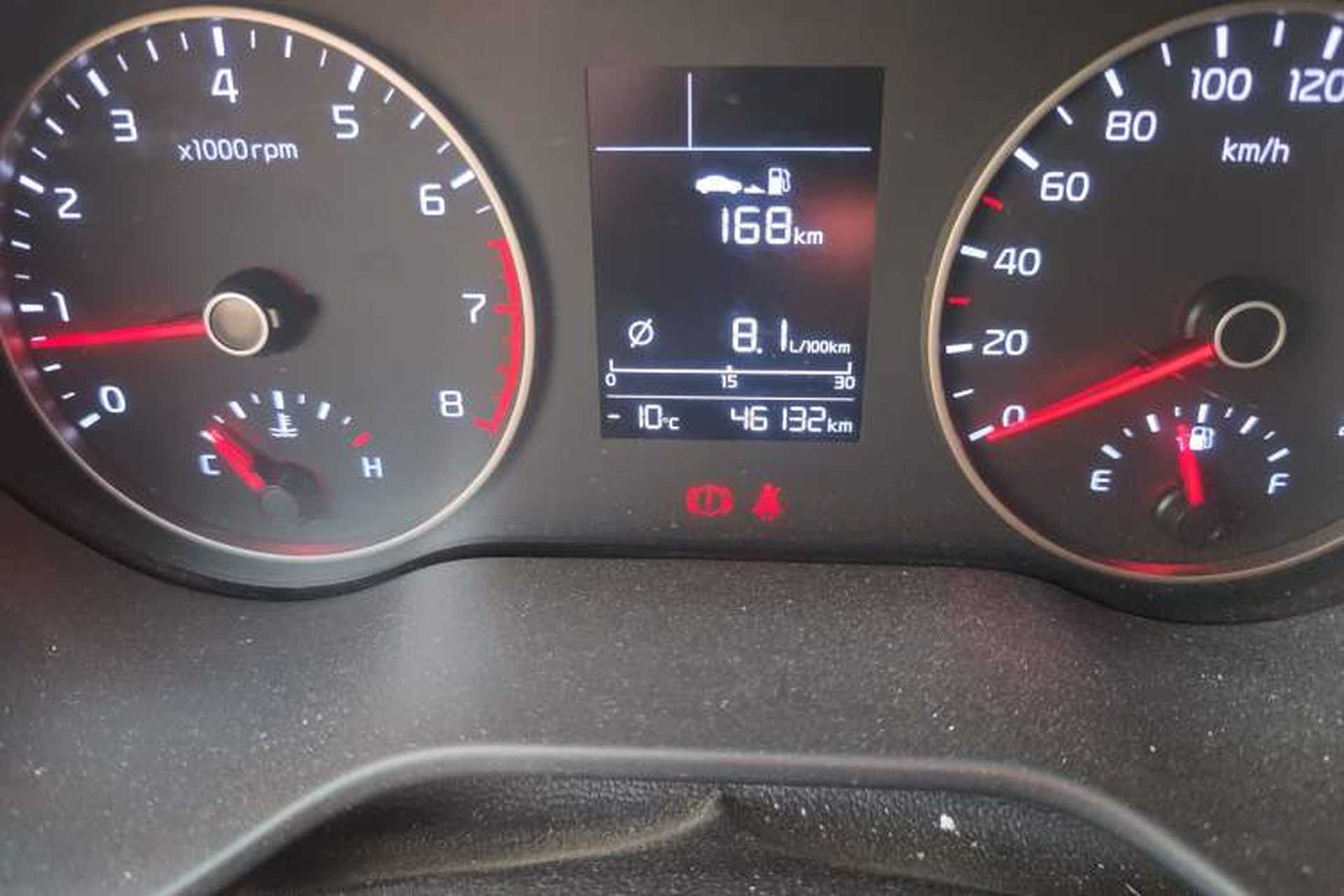 Used Kia KX Cross 2017 1.4L MT GLS Odometer Close Up