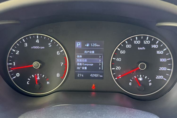 Used Kia KX Cross 2019 1.6L Automatic Dynamic Sunroof Version China VI Odometer Close Up