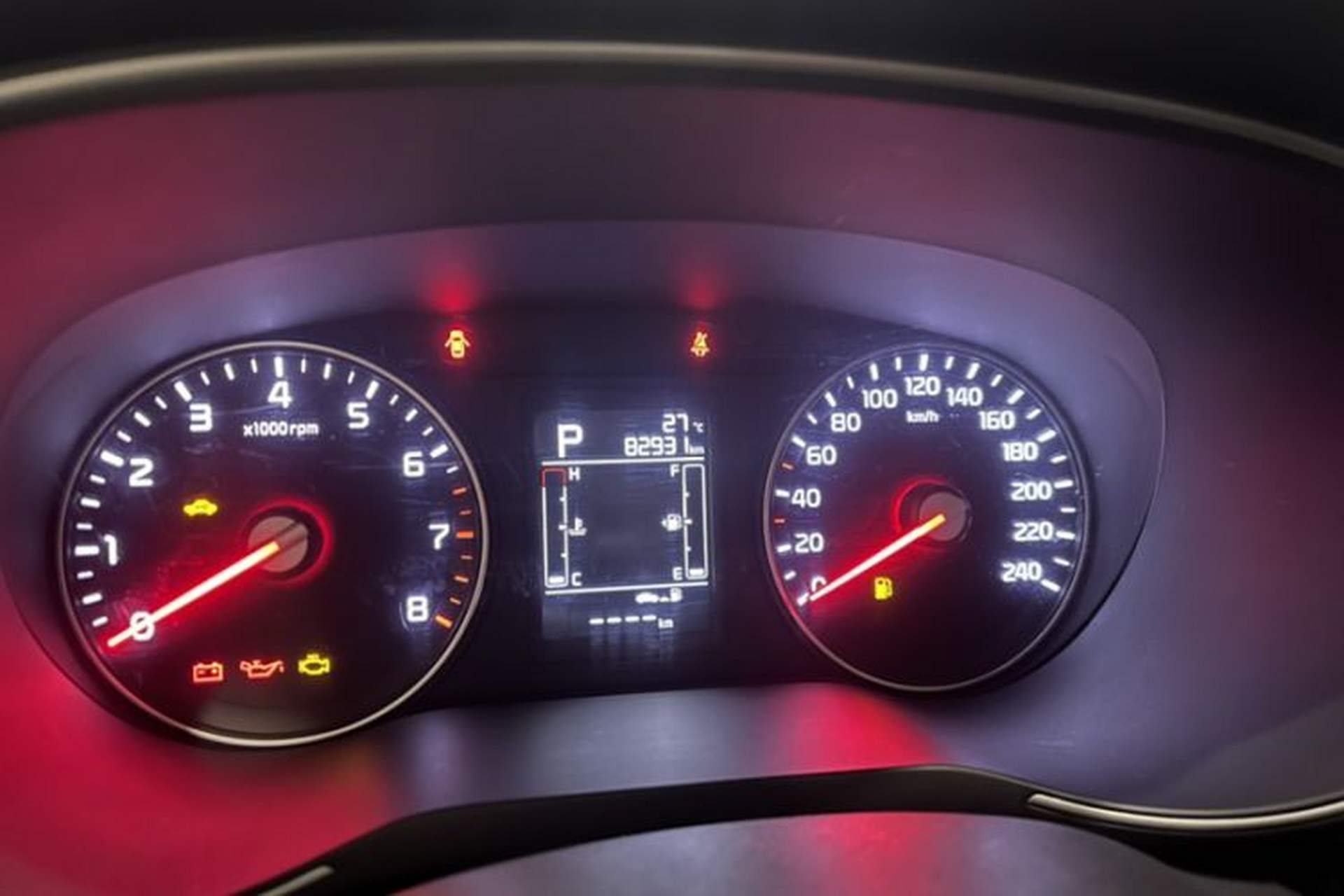 Used Kia KX3 2017 1.6L Automatic Aoya Version Odometer Close Up