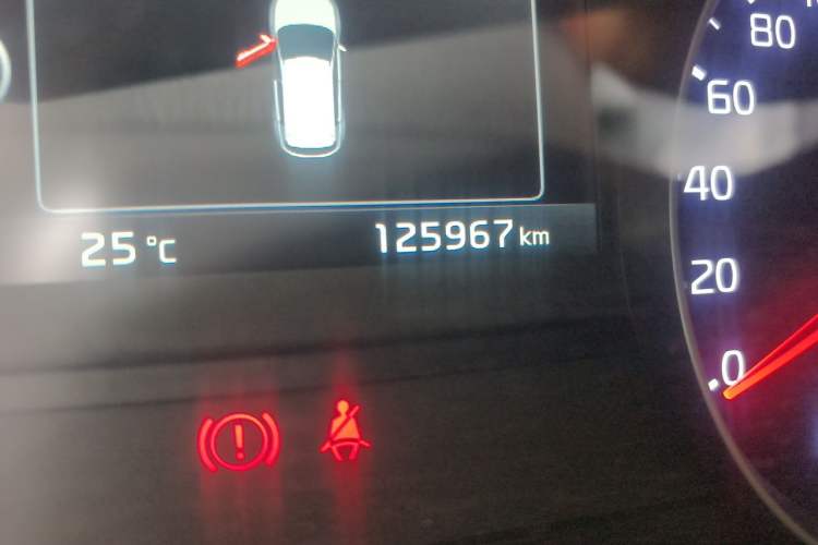 Used Kia KX5 2016 1.6T Automatic Two-Wheel Drive Premium Odometer Close Up