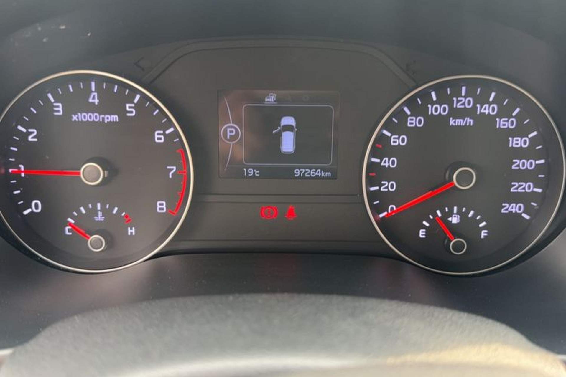 Used Kia KX5 2017 1.6T Automatic Two-Wheel Drive 15th Anniversary Special Edition DLX Odometer Close Up