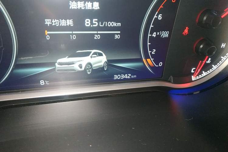 Used Kia KX5 2021 1.6T Automatic Two-Wheel Drive Luxury Edition Odometer Close Up
