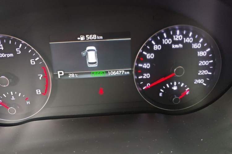 Used Kia KX7 2017 2.0T Automatic All-Wheel Drive LUX 7-Seater Odometer Close Up
