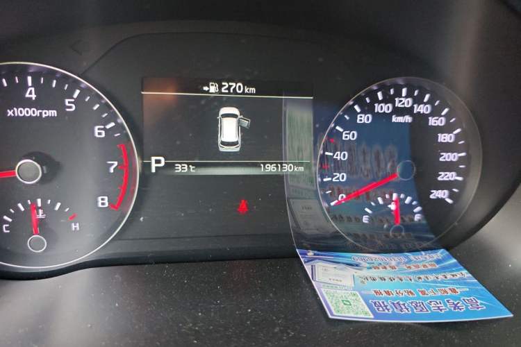 Used Kia KX7 2017 2.0T Automatic Two-Wheel Drive GLS 7-Seater Odometer Close Up