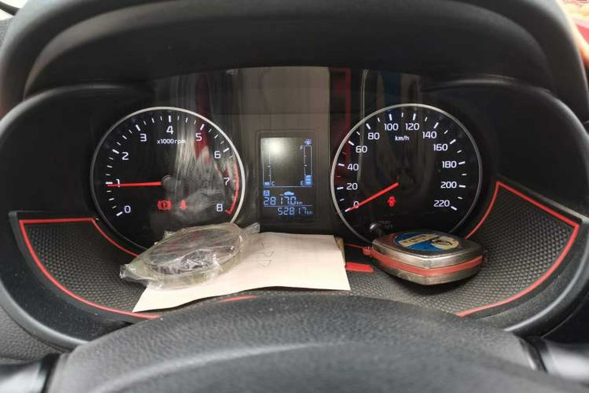 Used Kia Pegas 2017 1.4L Manual Value Edition Odometer Close Up