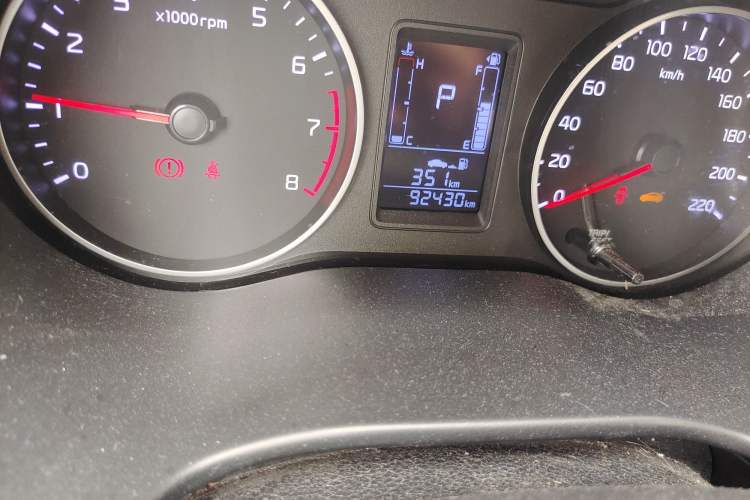 Used Kia Pegas 2017 1.4L Automatic Value Edition Odometer Close Up