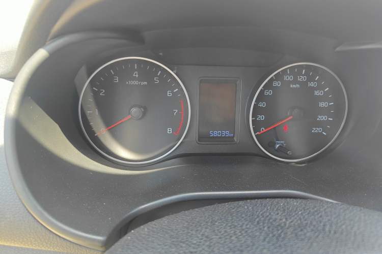 Used Kia Pegas 2017 1.4L Automatic Value Edition Odometer Close Up