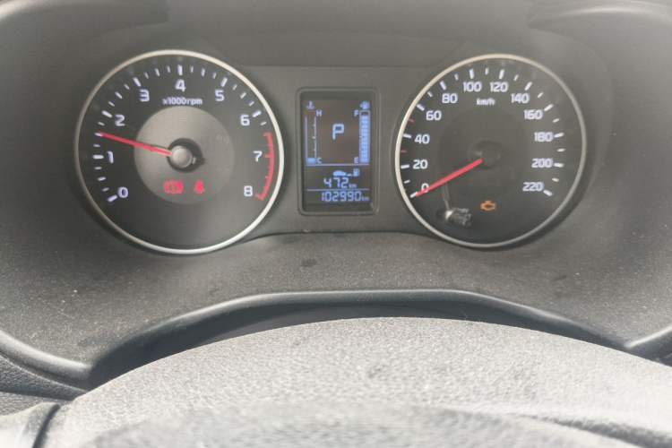 Used Kia Pegas 2017 1.4L Automatic Value Edition Odometer Close Up