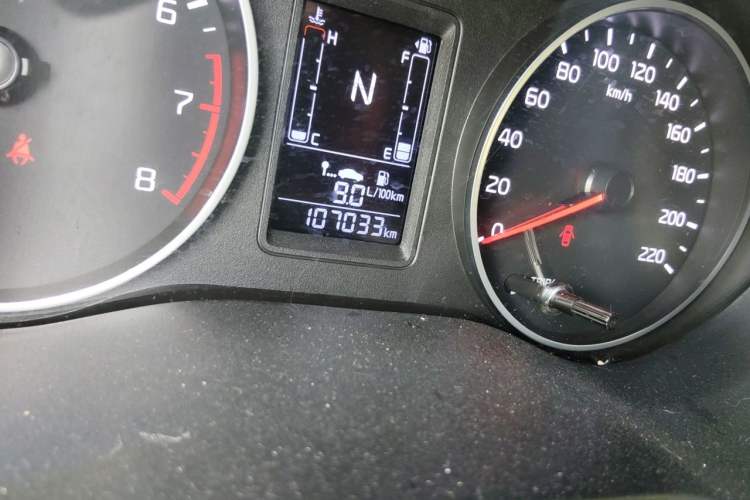 Used Kia Pegas 2017 1.4L Automatic Value Edition Odometer Close Up
