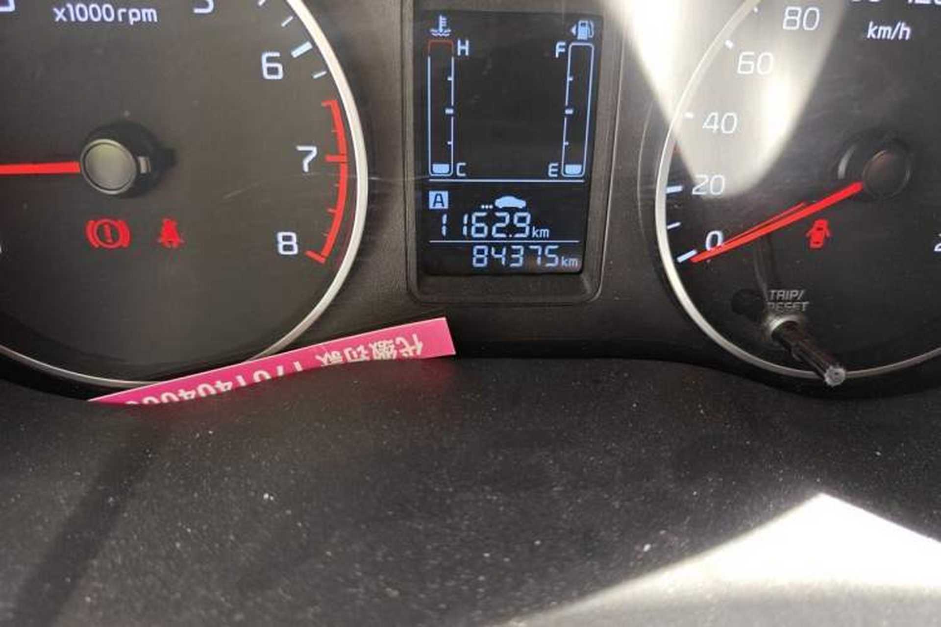 Used Kia Pegas 2017 1.4L Manual Value Edition Odometer Close Up