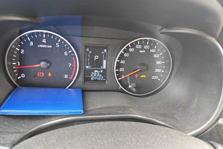 Used Kia Pegas 2017 1.4L Automatic Value Edition Odometer Close Up