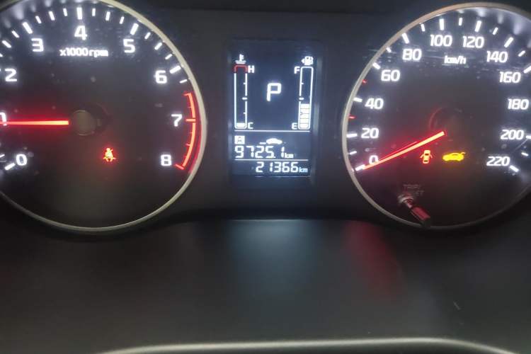 Used Kia Pegas 2017 1.4L Automatic Value Edition Odometer Close Up