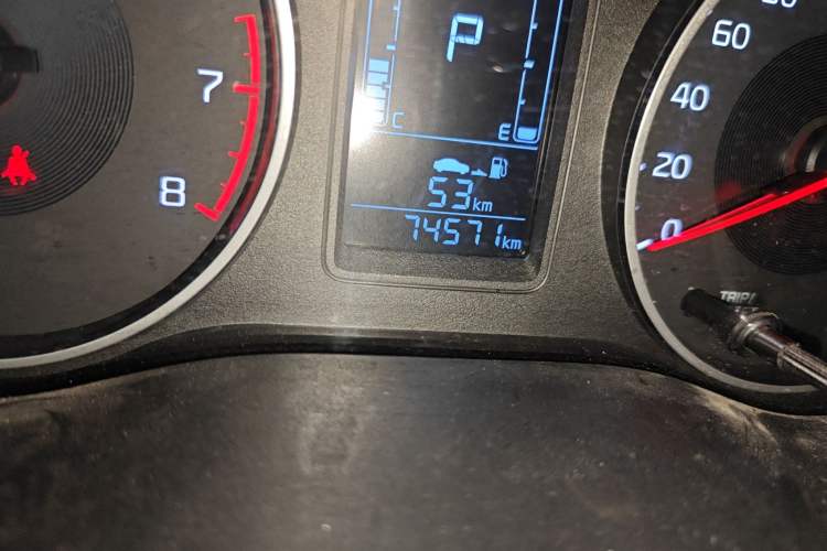 Used Kia Pegas 2017 1.4L Automatic Value Edition Odometer Close Up